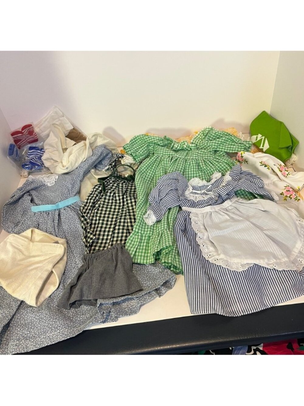 5/$25 Vintage Doll Dress Clothing Clothes Lot Victorian Flaws Socks Diaper